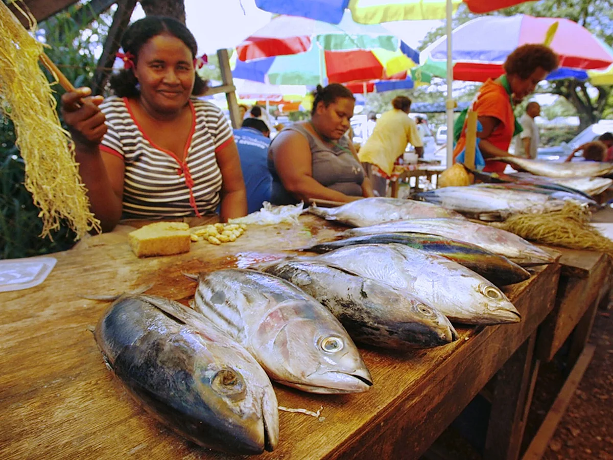 Fresh fish for sale at Honiara Central Market