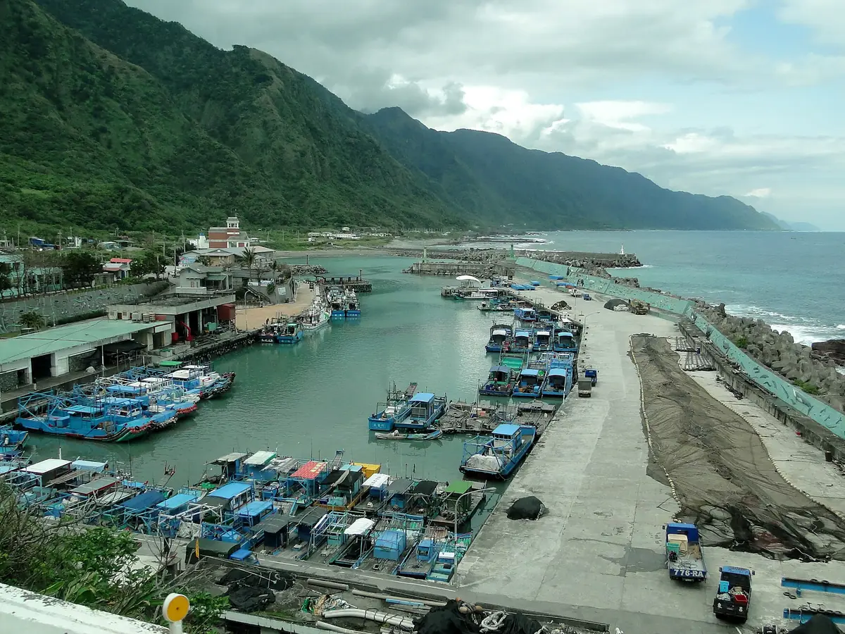 View of Hualien cruise port and waterfront