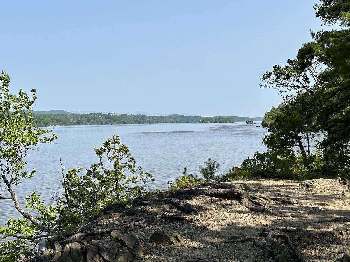 Hudson River viewed from Bard Rock on the Vanderbilt estate in Hyde Park, New York