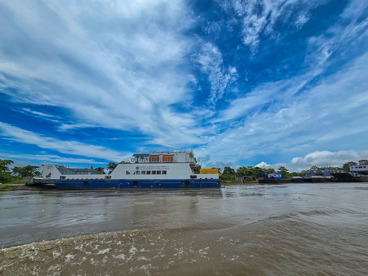 Riverfront and cruise landing at Jorhat and Neamati Ghat, Assam, India