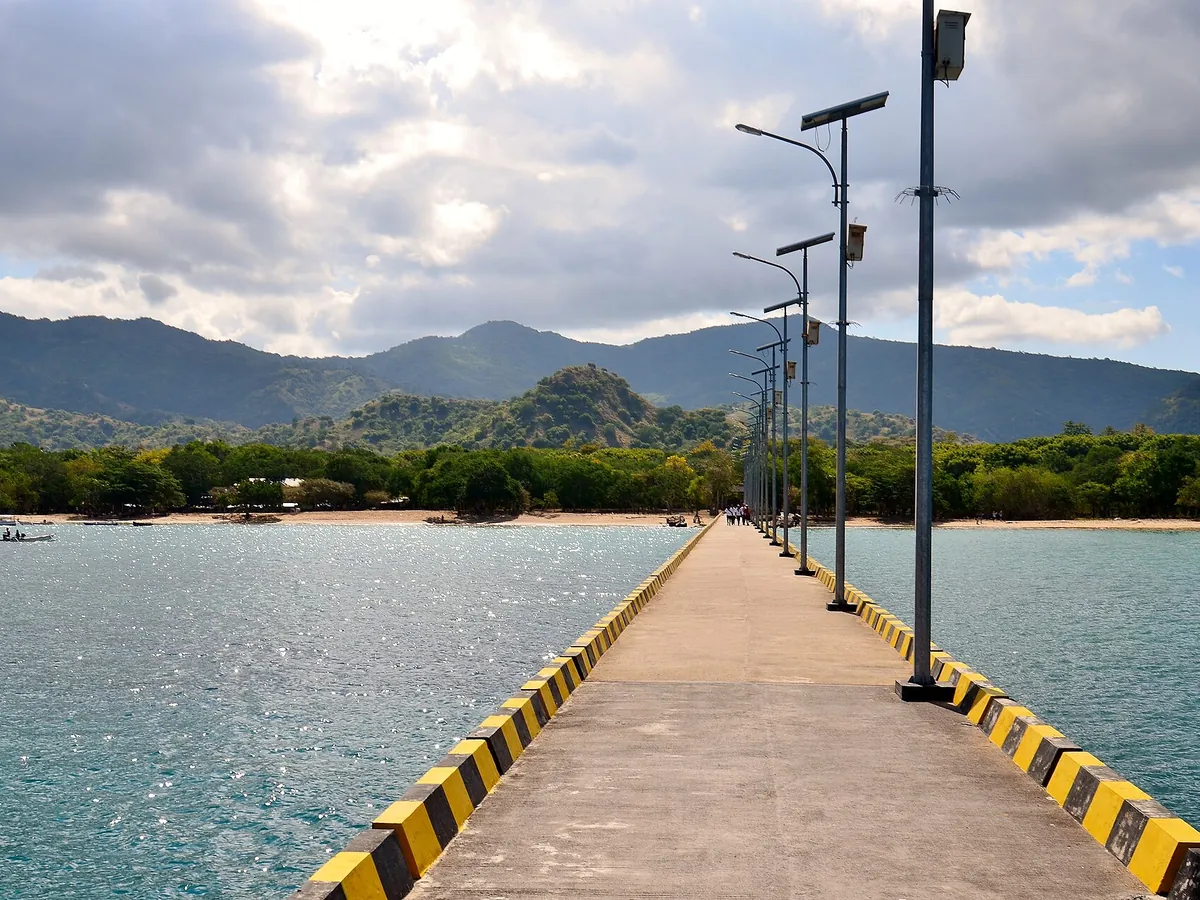View of Komodo Island cruise port and waterfront