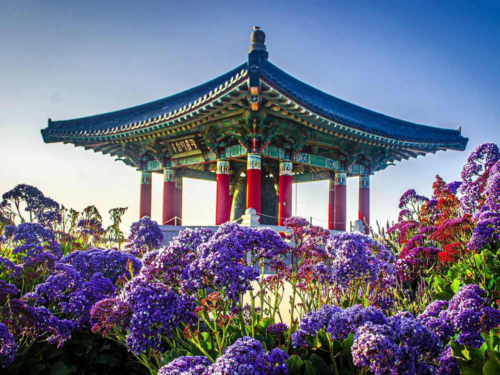 Korean Bell of Friendship pavilion in San Pedro, California