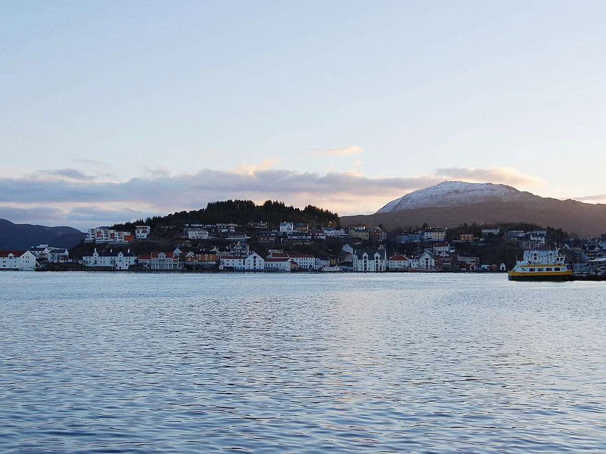 View of Kristiansund cruise port and waterfront