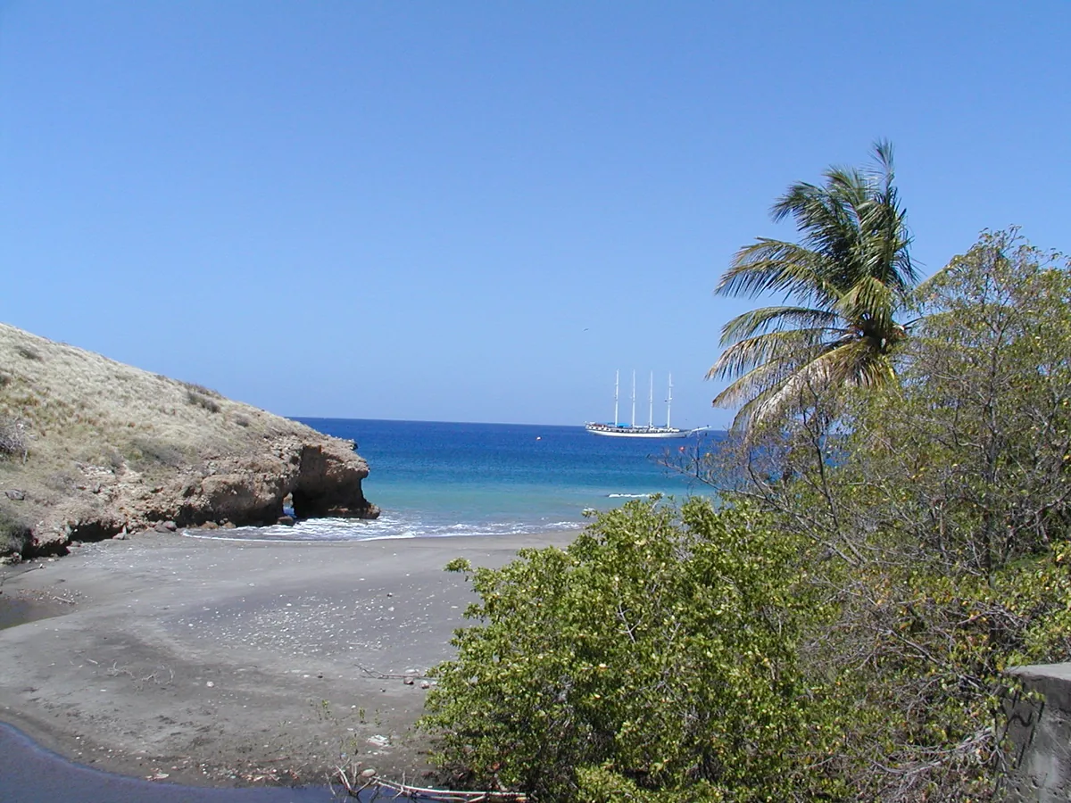 View of Little Bay Montserrat cruise port and waterfront