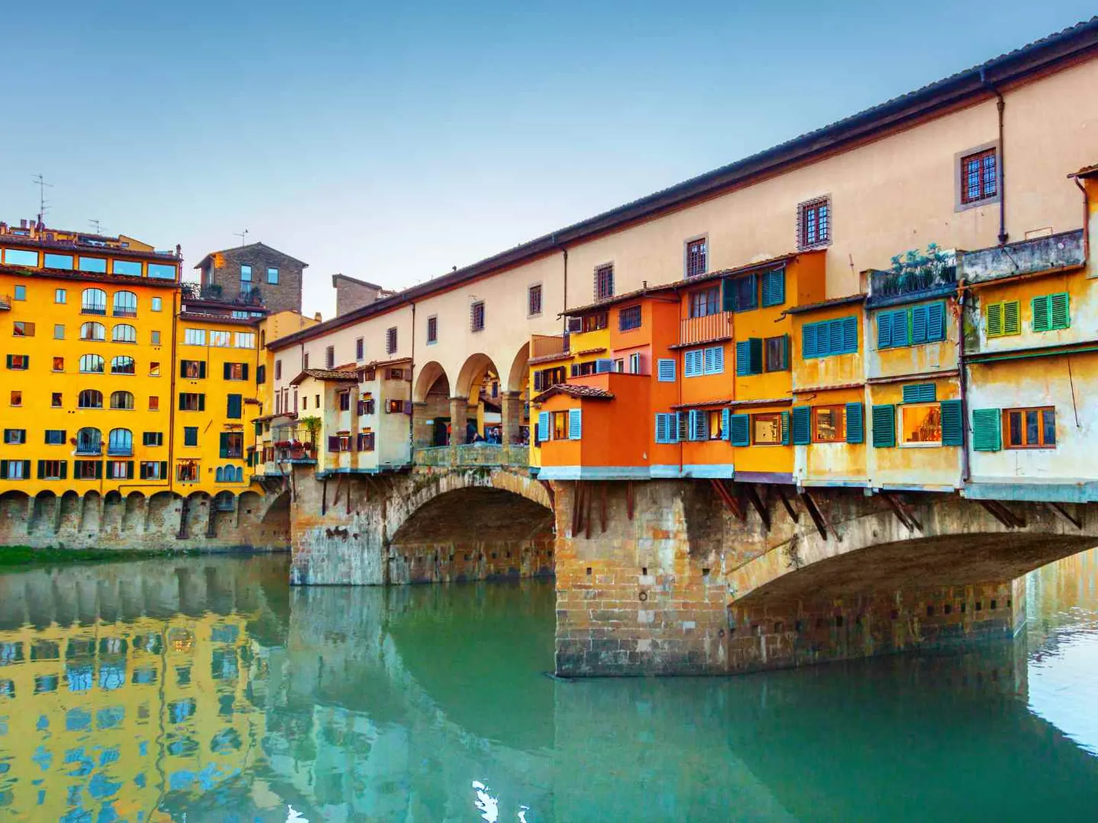 Ponte Vecchio spanning the Arno River in Florence