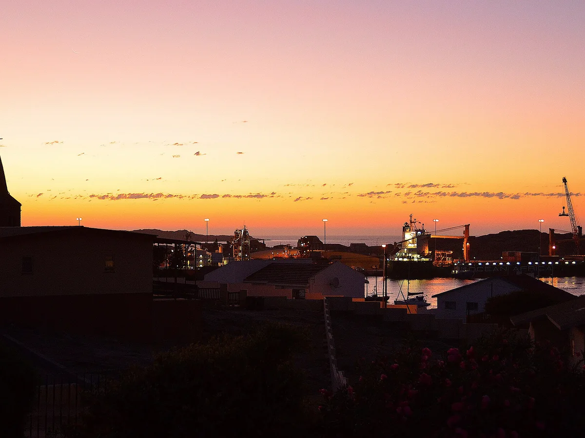 View of Lüderitz cruise port and waterfront