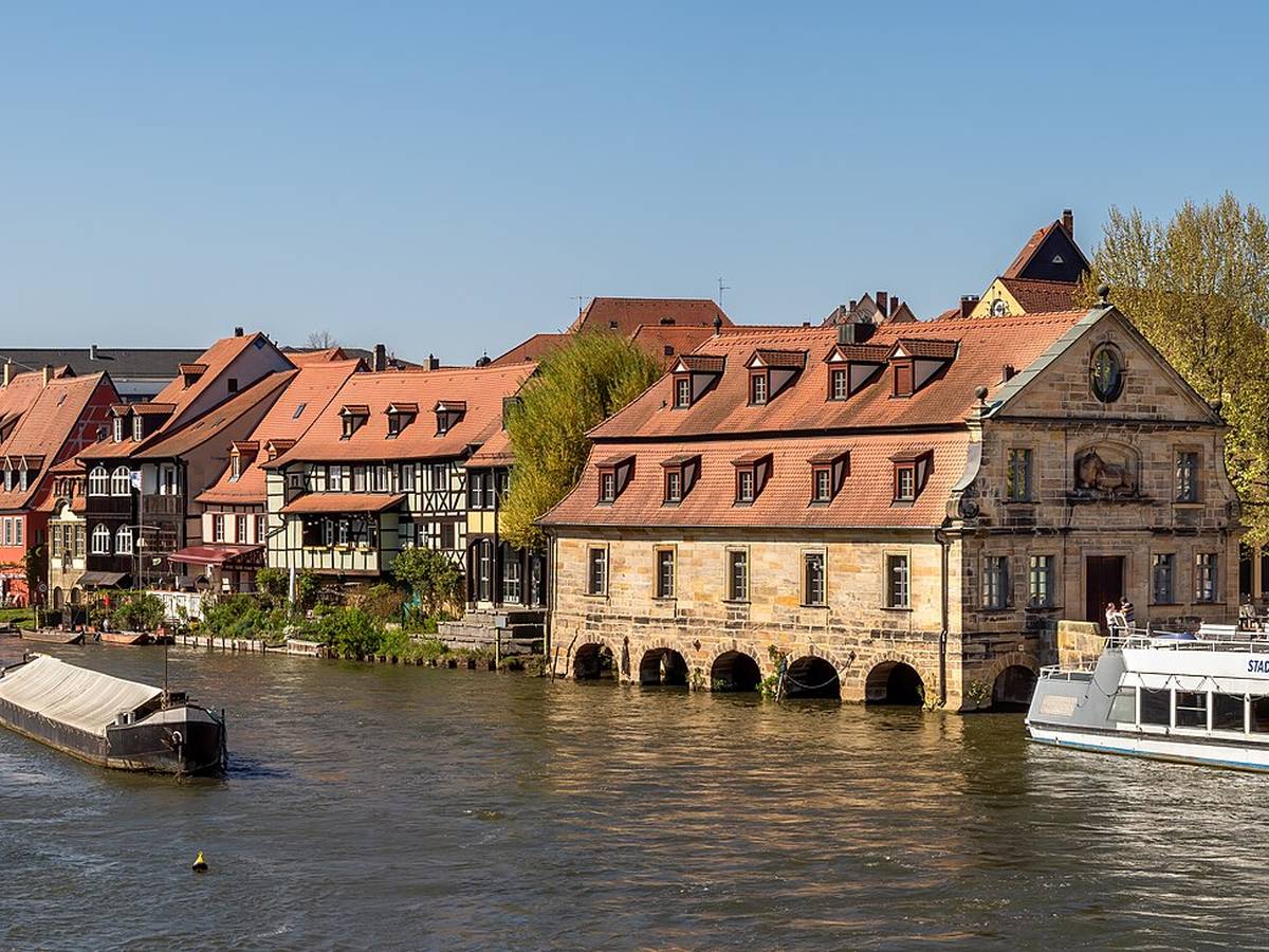 Historic Bamberg buildings along the river