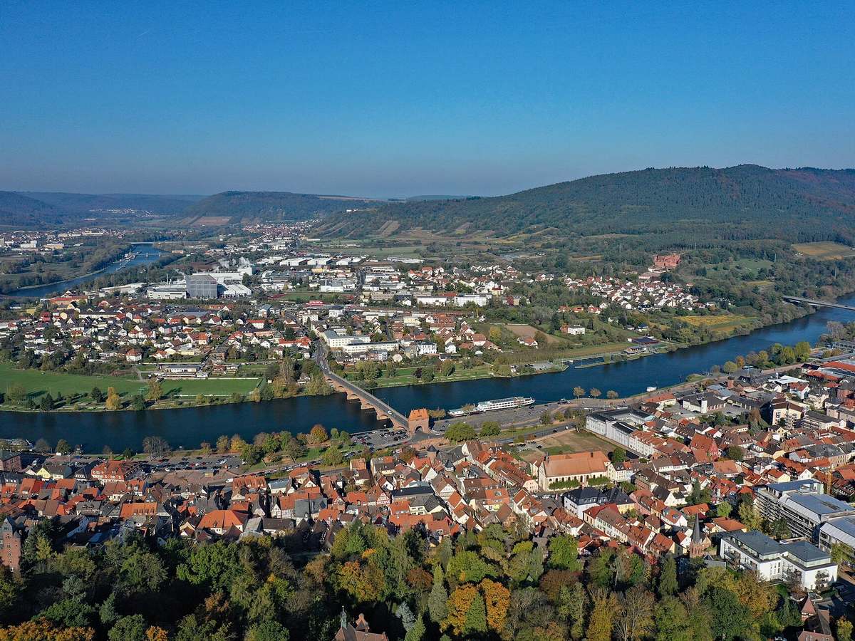 Miltenberg beside the Main River in Germany