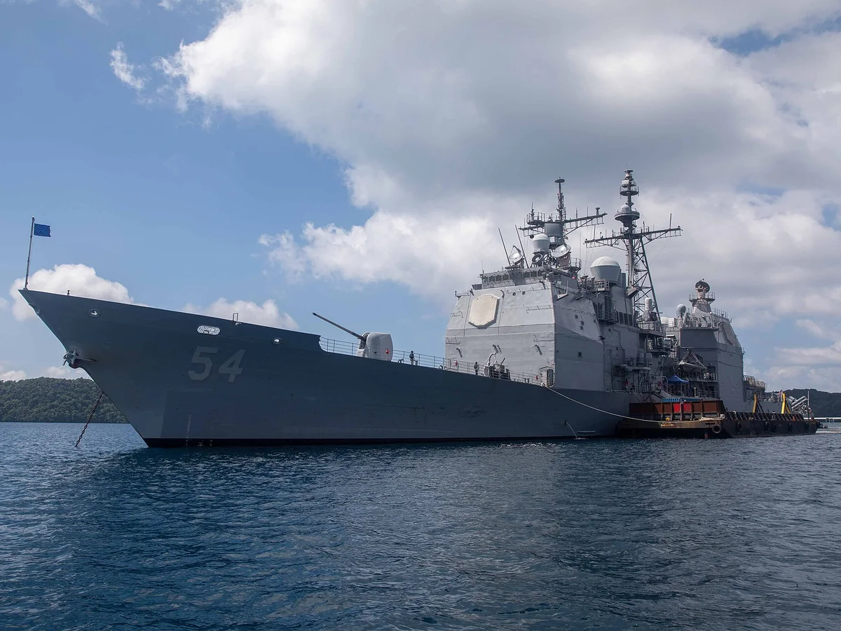 Large ship berthed in Malakal Harbor at Koror, Palau