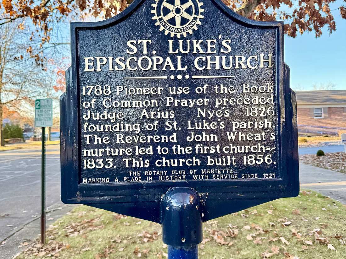Historical Marker, St. Luke's Episcopal Church, 2nd Street, Marietta, OH in Marietta, Ohio, United States