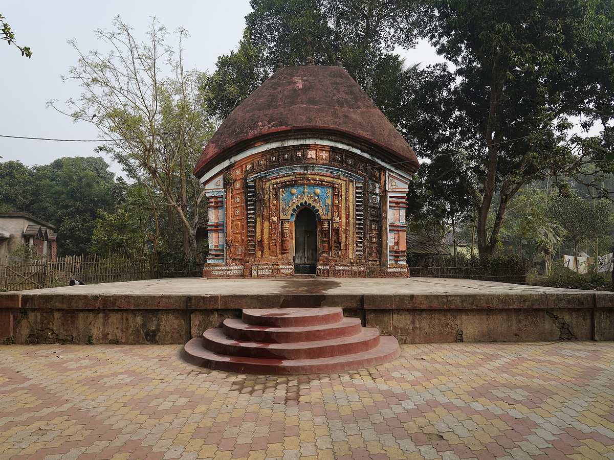 Front view of the historic Rudreshwar Charchala temple in Matiari