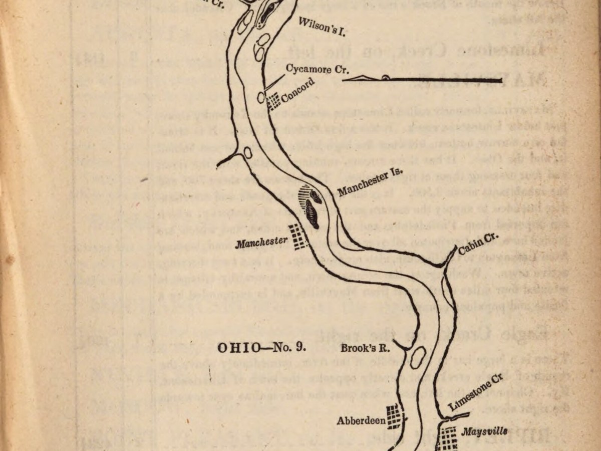 Ohio River landings in Kentucky near Maysville, The Western Pilot (1848) in Maysville, Kentucky, United States