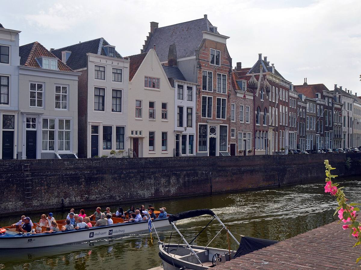 Middelburg Dam en Prins Hendrikdok. Zeeland in Middelburg, Netherlands