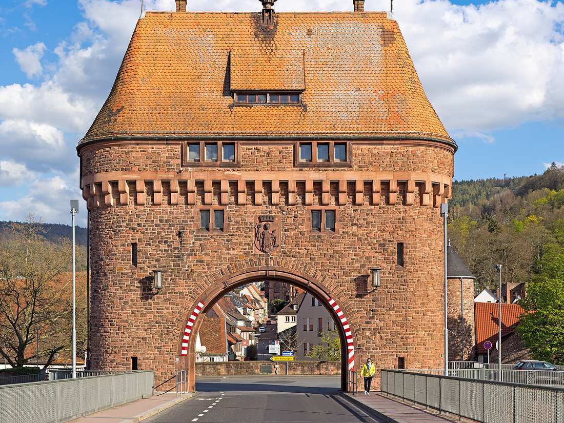Riverfront and cruise port area at Miltenberg, Germany