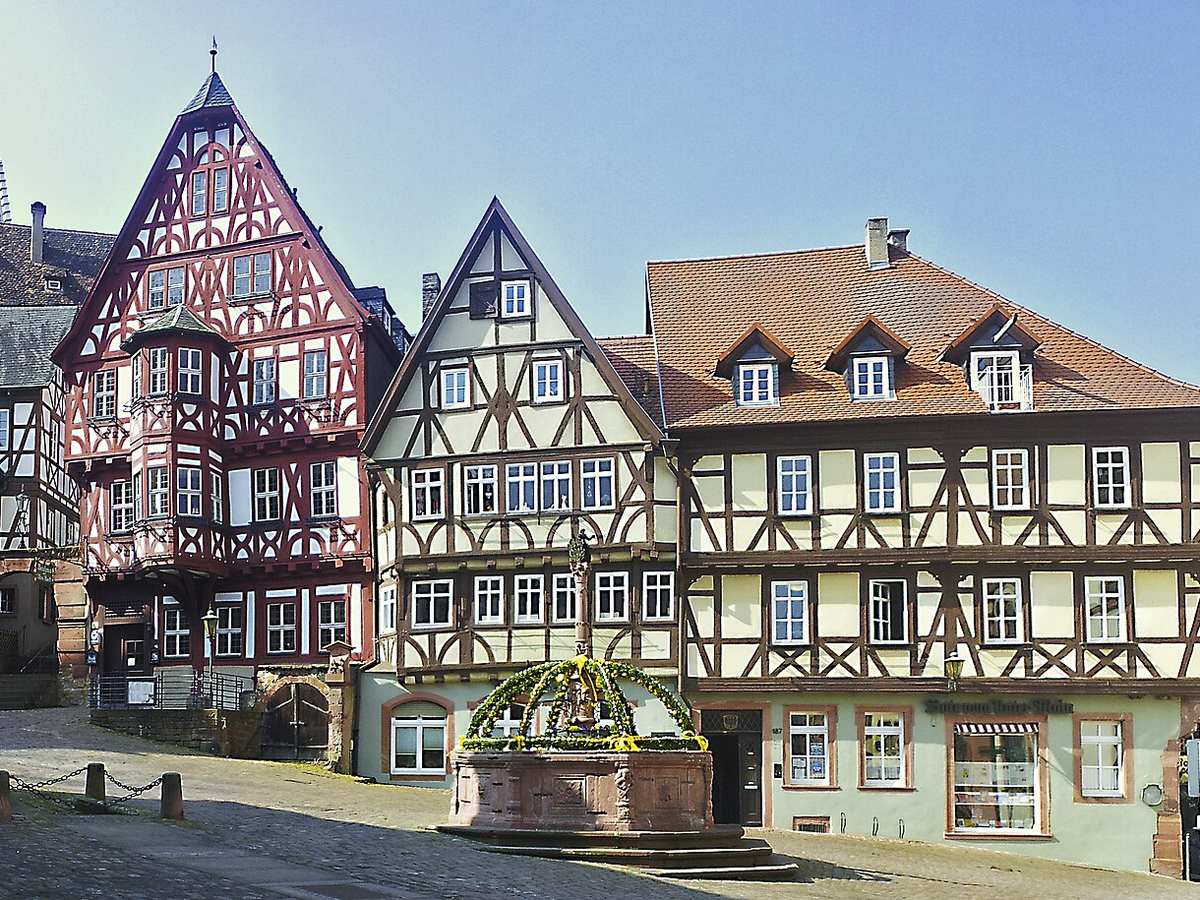 Marktplatz in Miltenberg am Main in Miltenberg, Germany