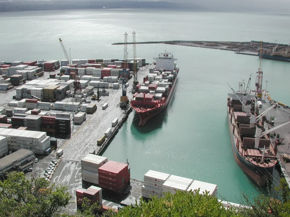 View of Napier cruise port and waterfront
