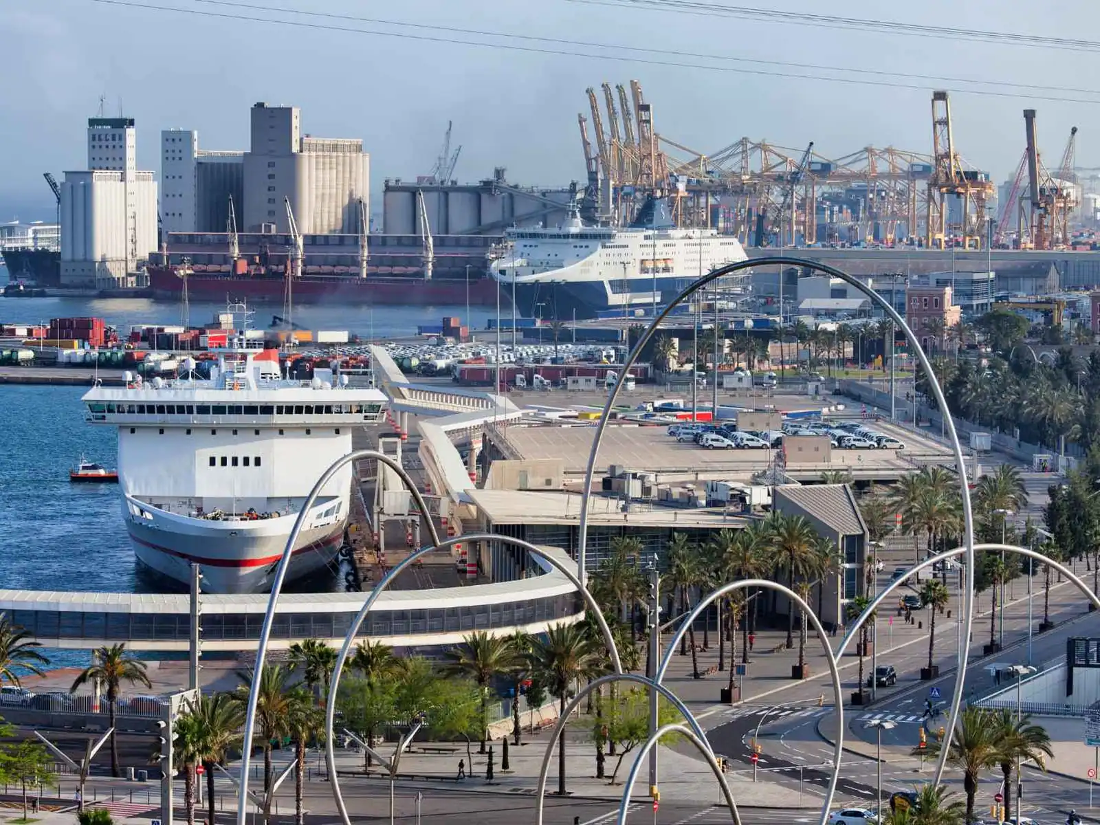 Barcelona cruise harbor and waterfront terminals
