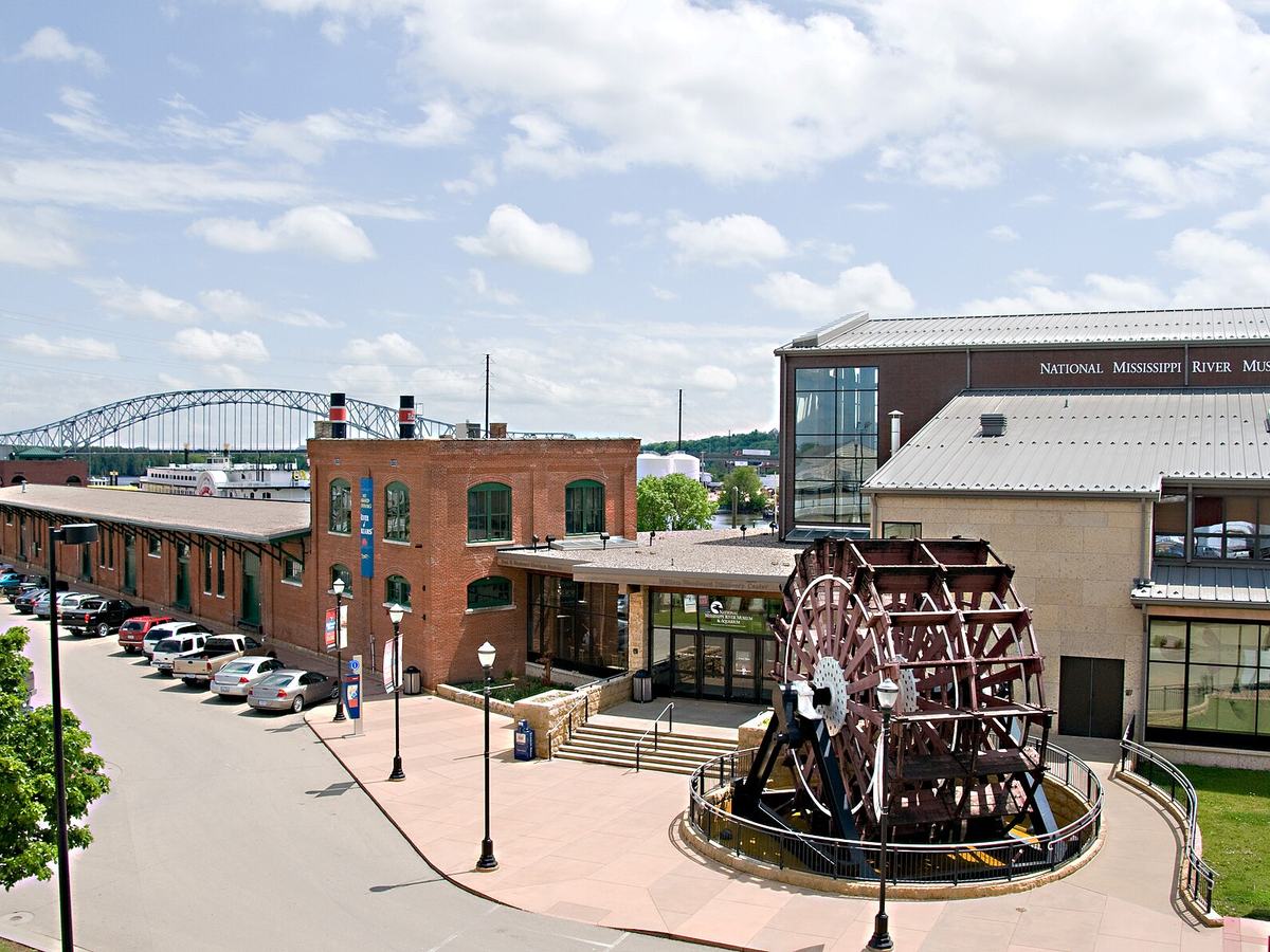 National Mississippi River Museum and Aquarium beside the Port of Dubuque