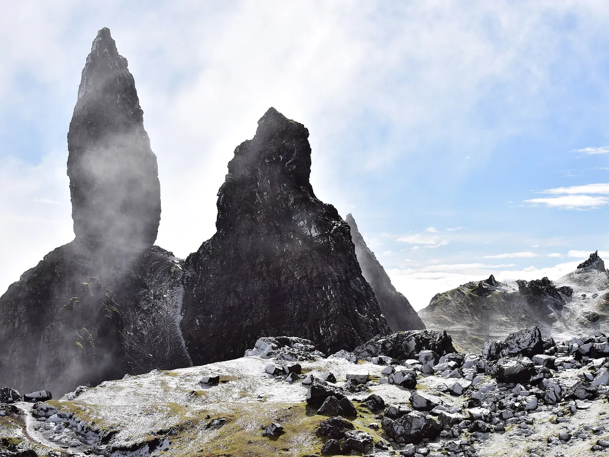 Old Man of Storr rock formation on the Isle of Skye