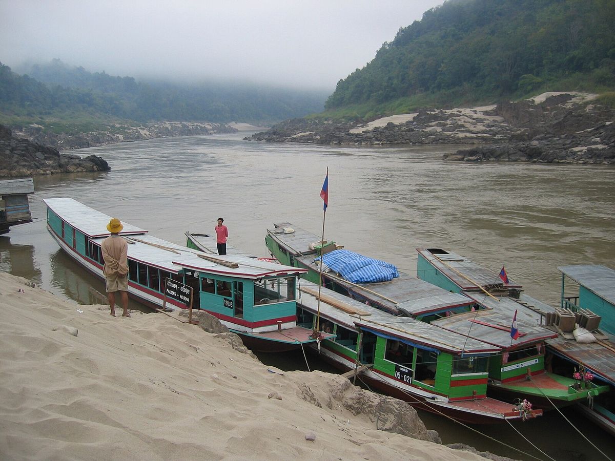 Mekong Rivertaxis Pakbeng Laos at Pak Beng, Laos