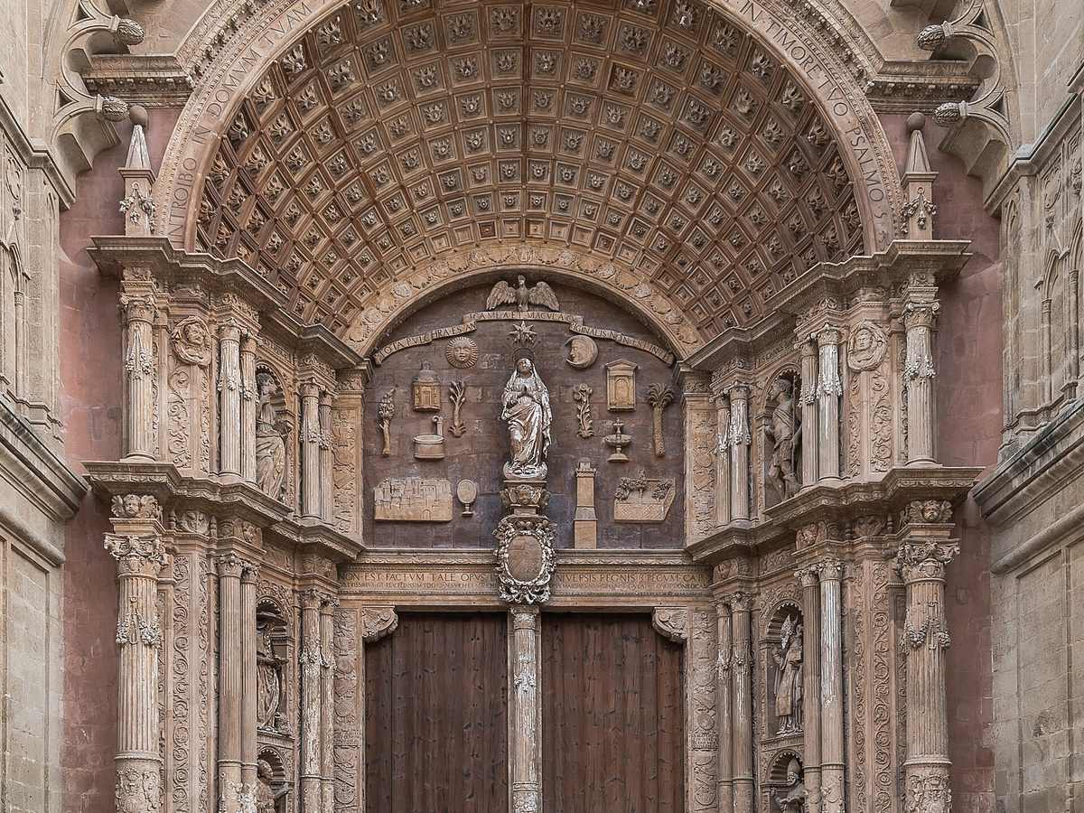 Palma de Mallorca: Palma Catedral La Seu de Mallorca Portal-3964