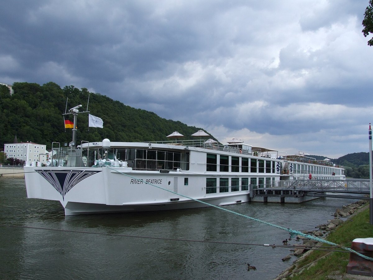 River cruise ship moored on the Danube in Passau