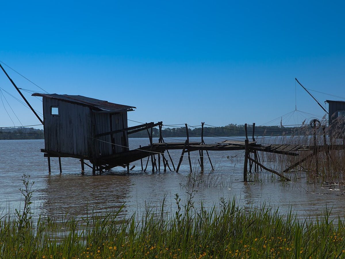 Riverfront and cruise port area at Pauillac, France