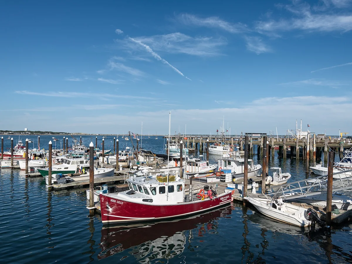 View of Provincetown cruise port and waterfront