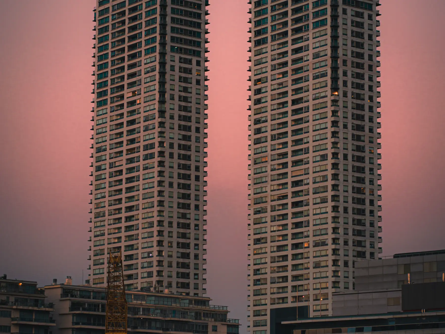 Modern Puerto Madero towers in Buenos Aires at sunset
