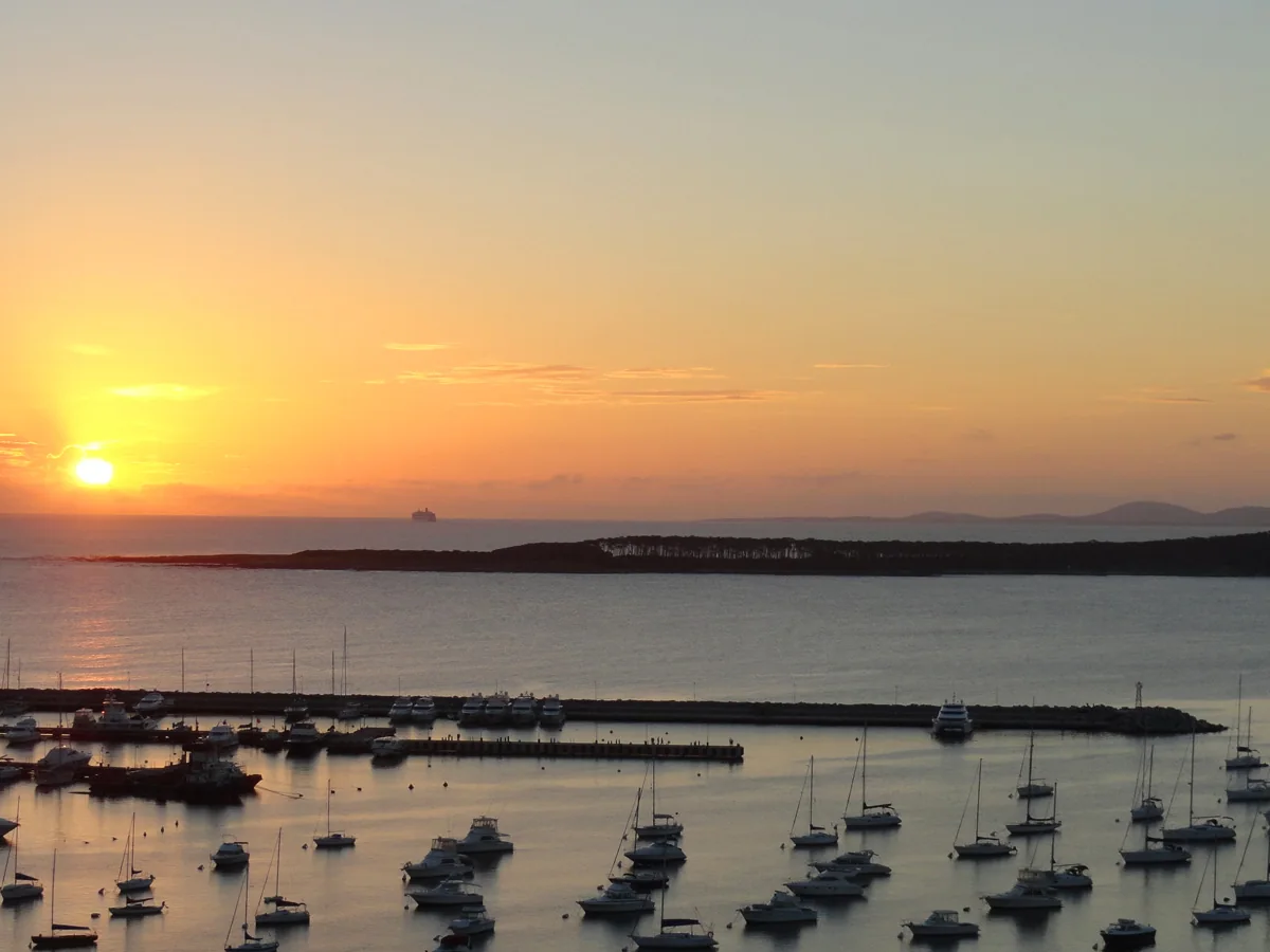 View of Punta del Este cruise port and waterfront