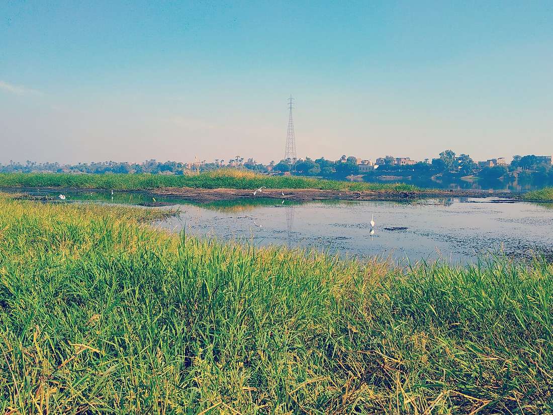 Nile river in Al Mahrousa village3 in Qena and Dendera, Egypt