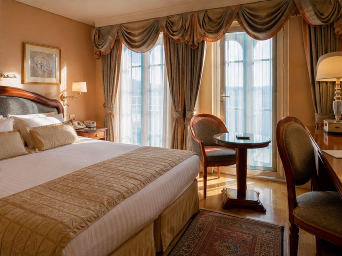 Hotel room used during a disrupted river cruise itinerary