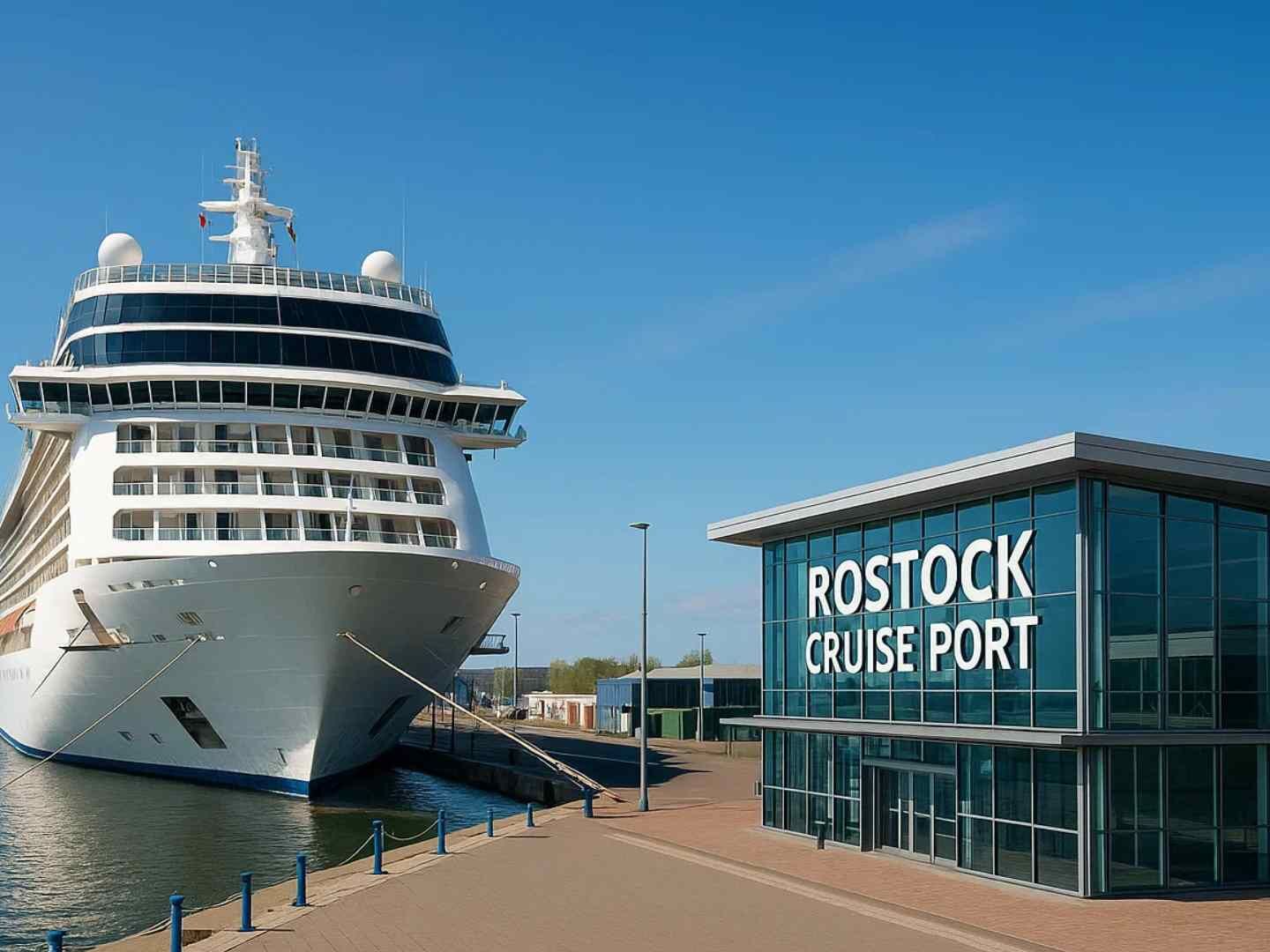 Rostock waterfront near the Warnemünde cruise port