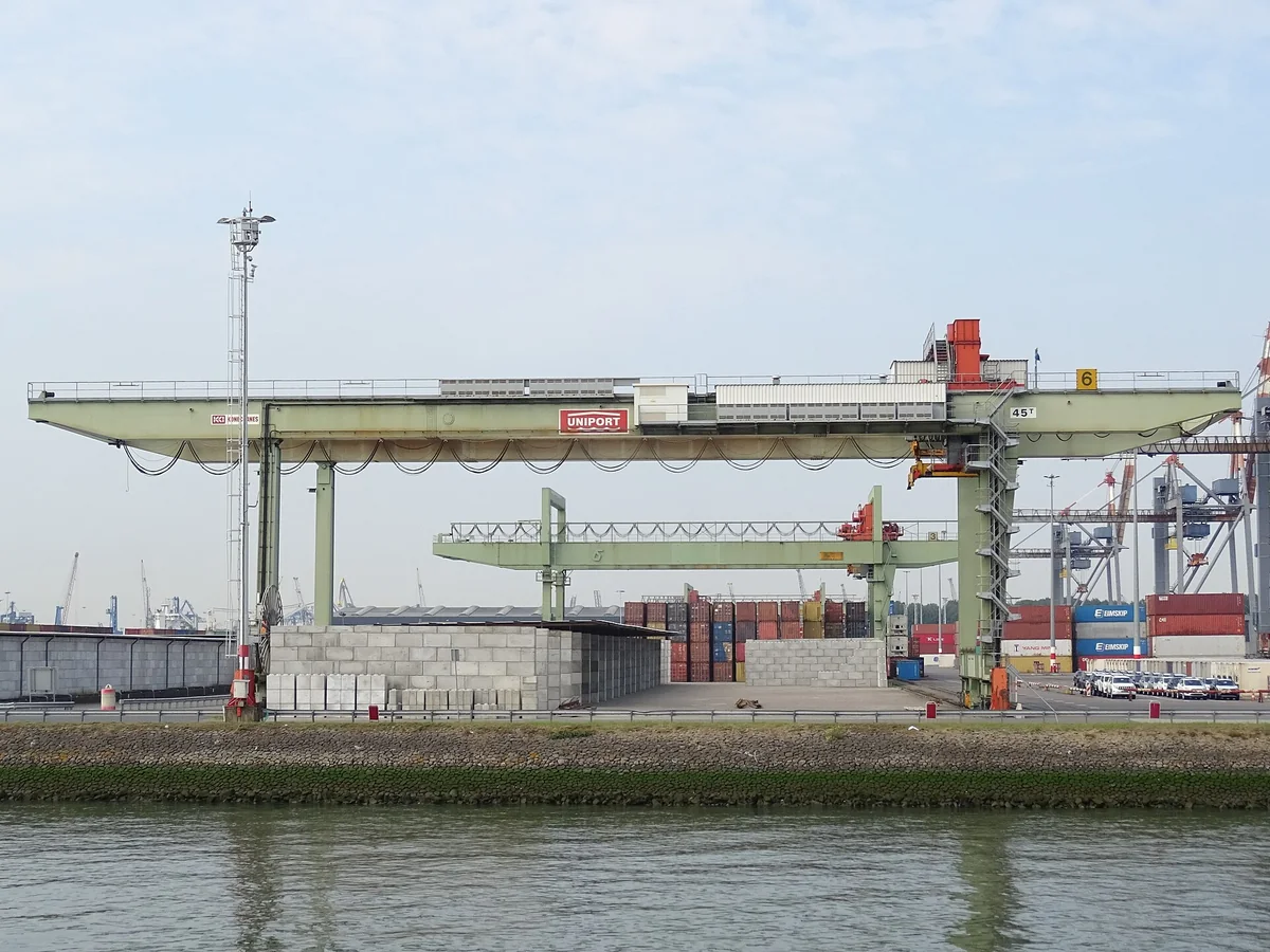 View of Rotterdam cruise port and waterfront
