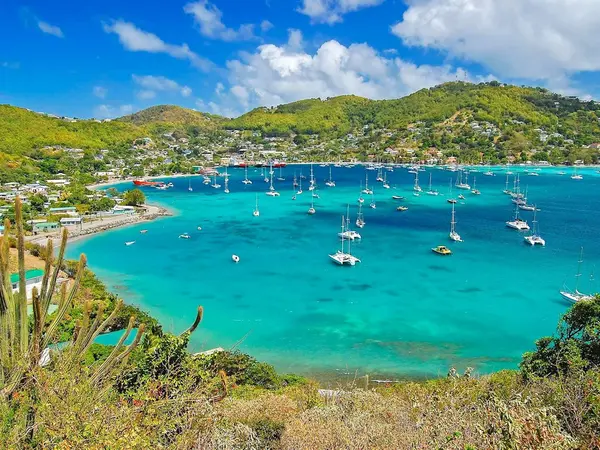 Sailboats in Admiralty Bay at Bequia