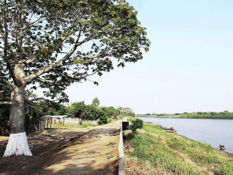 River landing and small boats at Santa Bárbara de Pinto on the Magdalena River