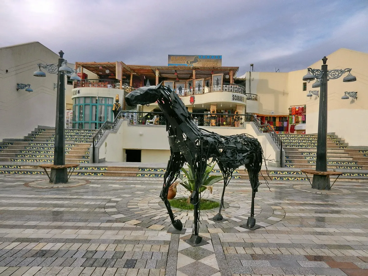 Old Market square and sculpture in Sharm el-Sheikh