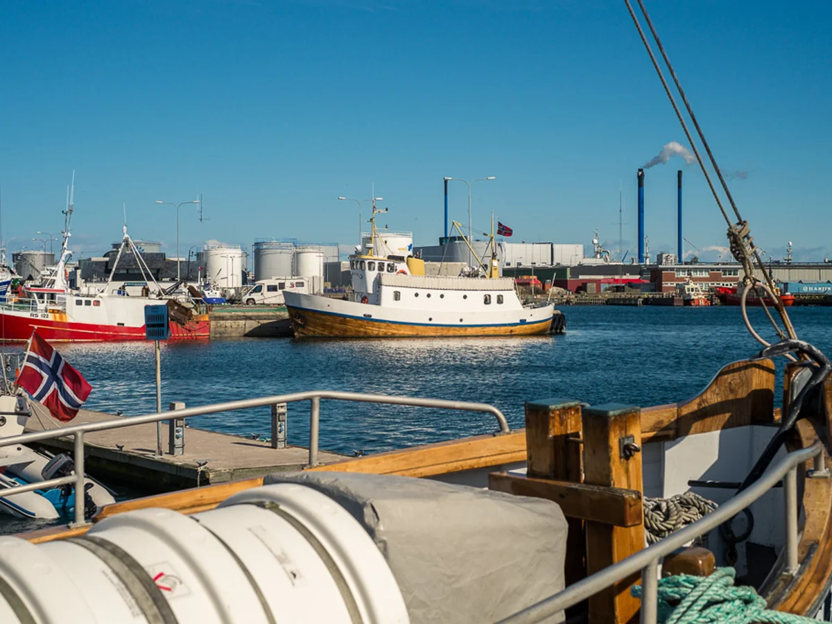 Boats and waterfront facilities in Skagen harbor