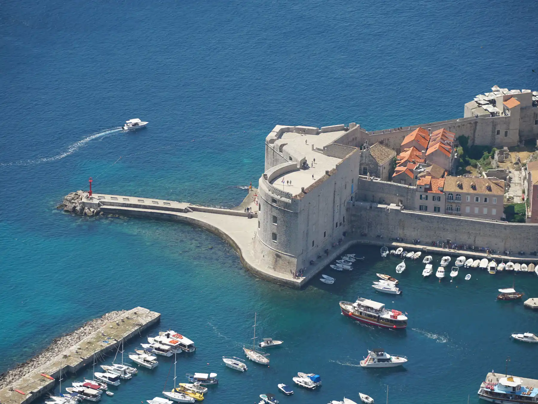 St. John's Fort overlooking the harbor in Dubrovnik