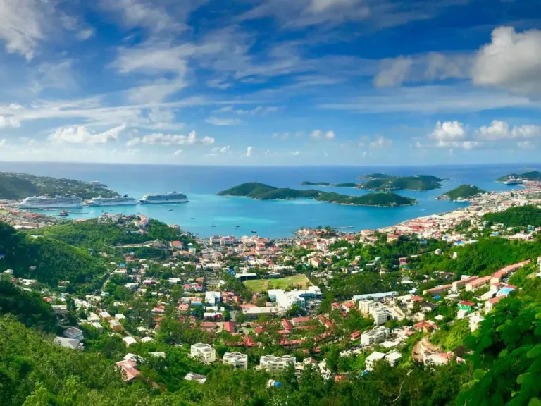 Cruise ship in Charlotte Amalie Harbor on St. Thomas
