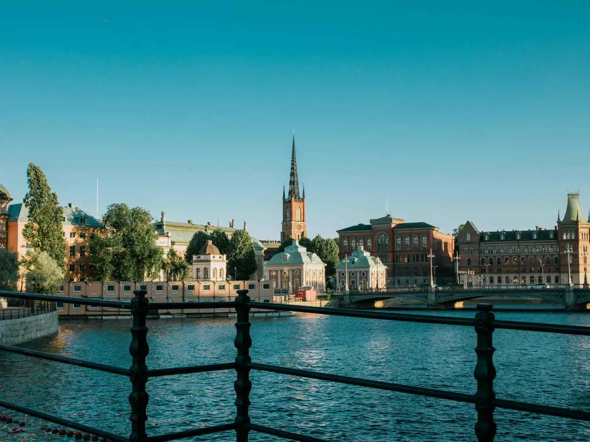 Stockholm skyline viewed across the harbor