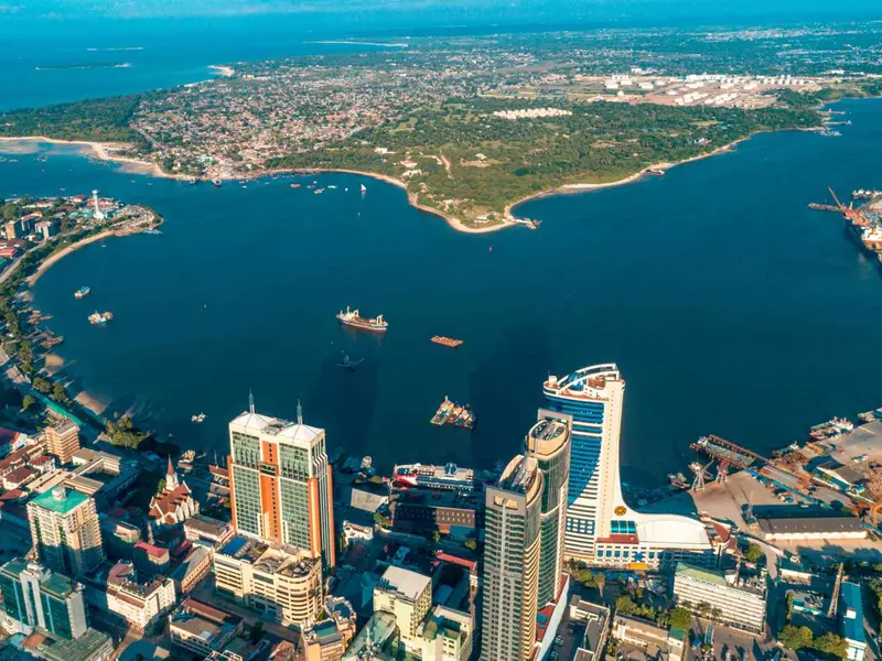 Port waterfront in Dar es Salaam, Tanzania