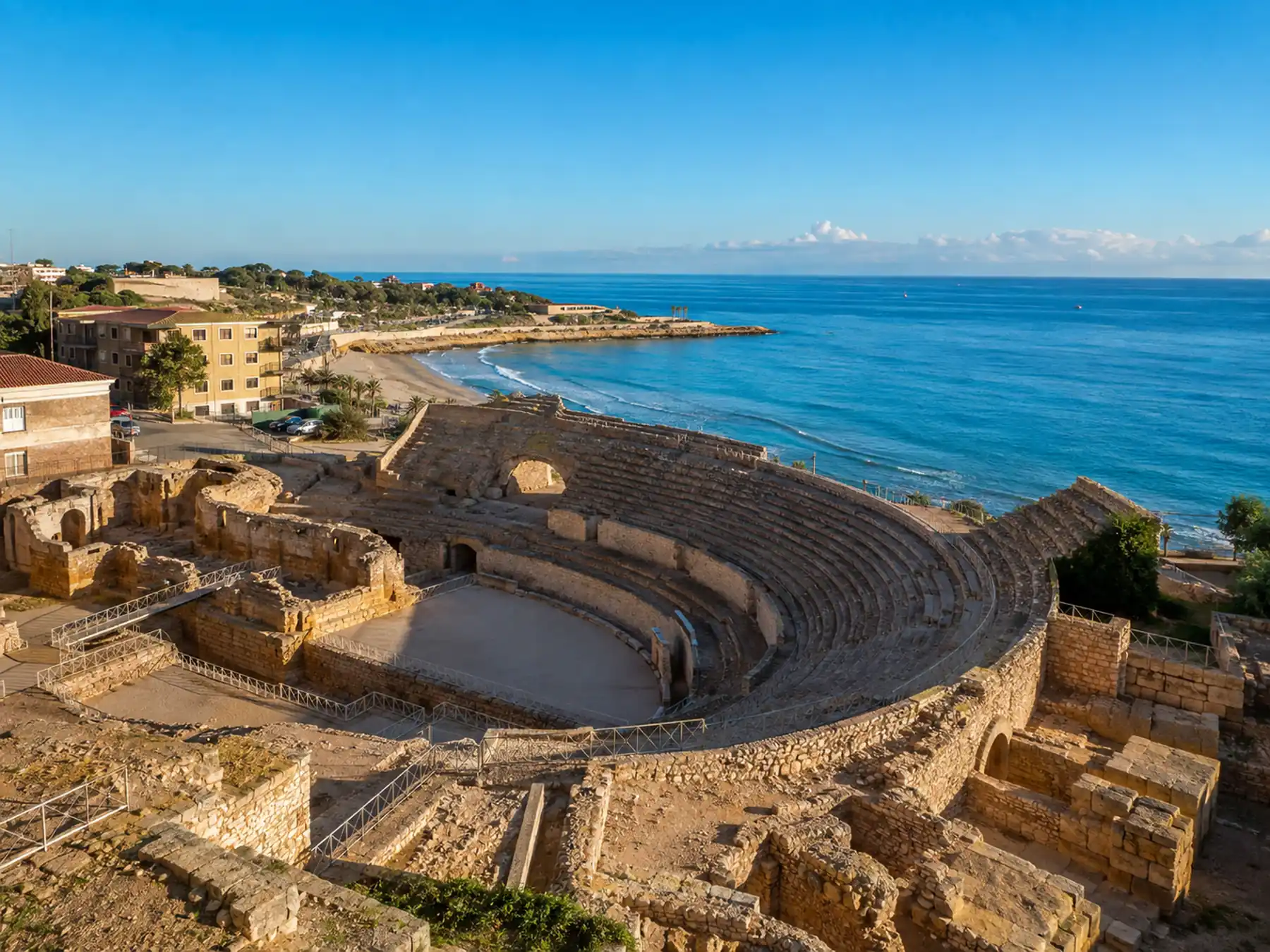 Tarragona's Roman amphitheatre overlooking the Mediterranean Sea.