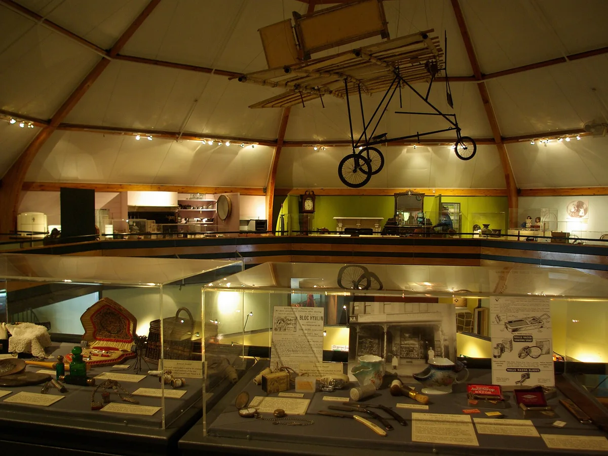 Historic exhibits inside the South Canterbury Museum in Timaru