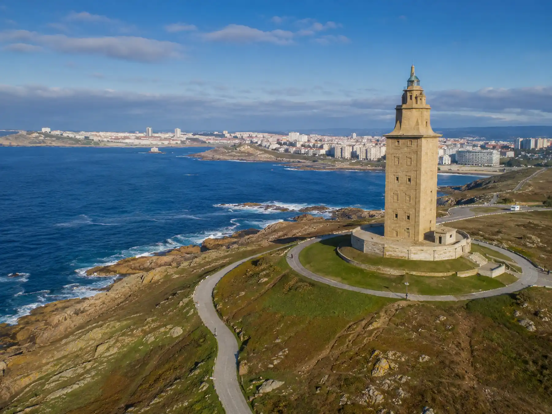 The Tower of Hercules lighthouse on La Coruña's Atlantic coast.