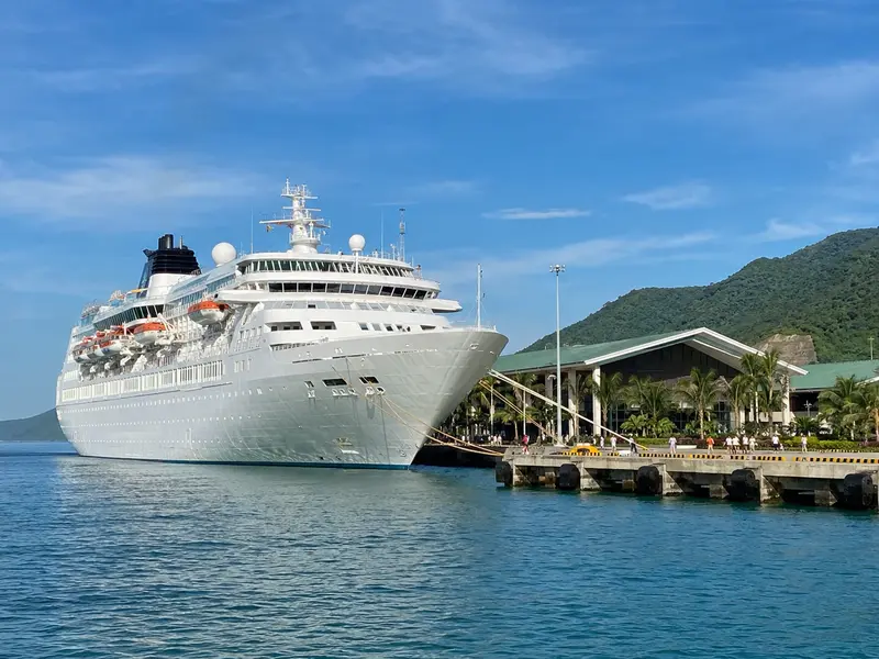 Cruise ship berthed at the passenger terminal in Nha Trang, Vietnam
