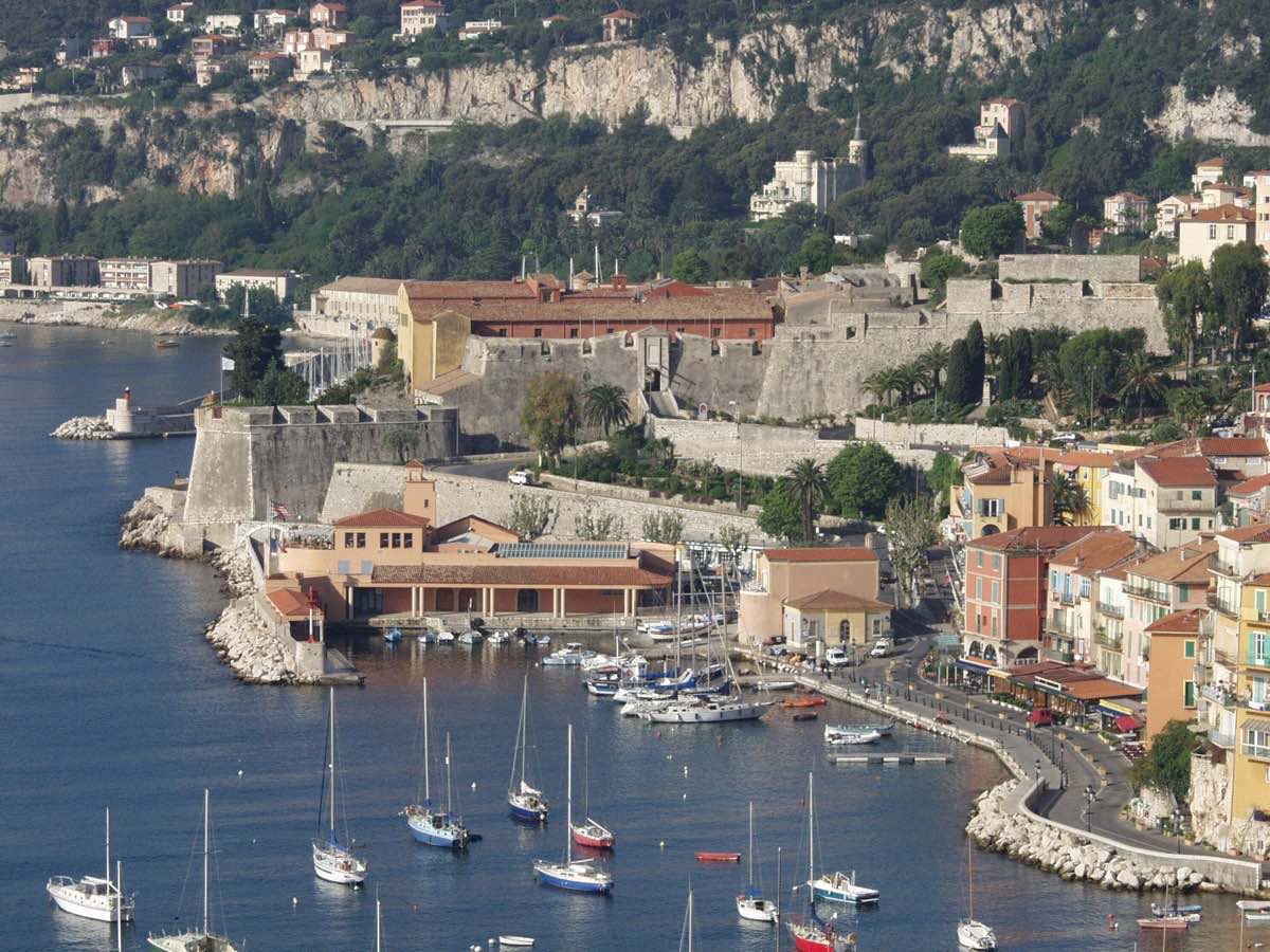 Citadel and marina on the waterfront at Villefranche-sur-Mer