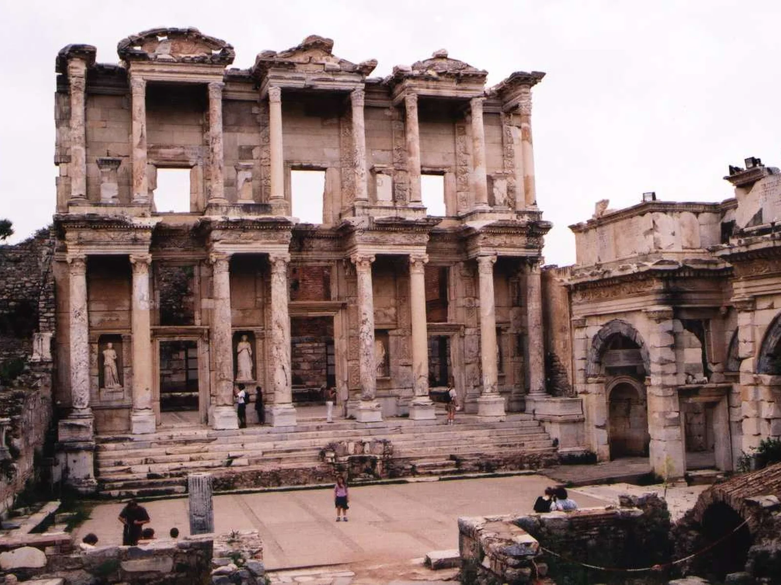 Library of Celsus facade at the Ephesus archaeological site