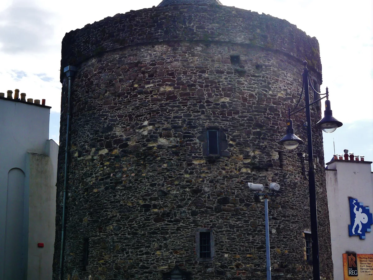 Close view of historic Reginald's Tower in Waterford's Viking Triangle