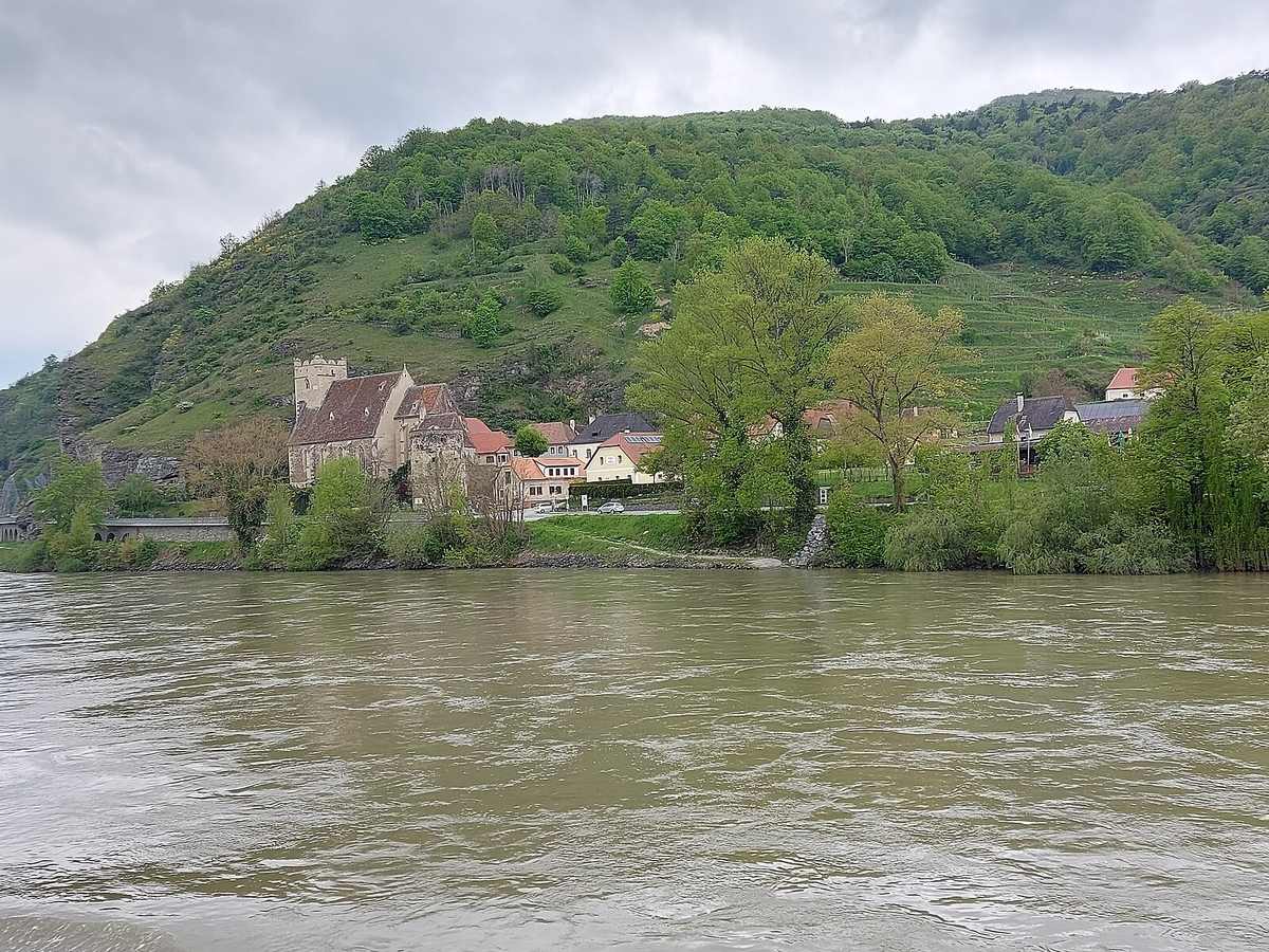 Riverfront and cruise port area at Weißenkirchen, Austria